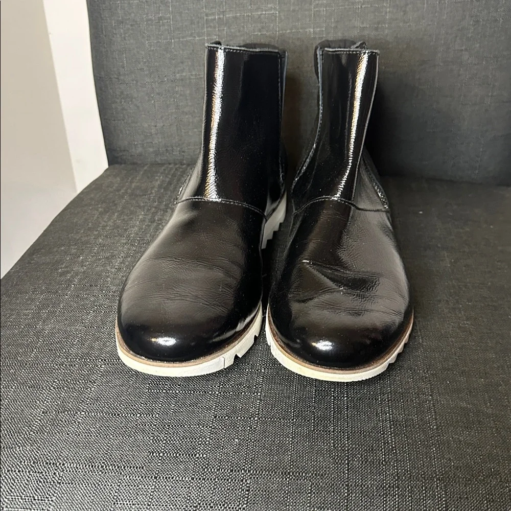 Sorel Harlow Size 9.5 Women's Black Leather Zipper Boots‎